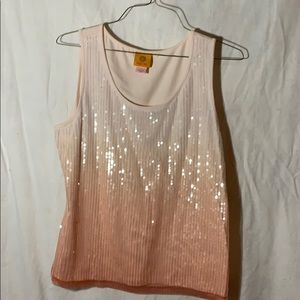 Sequin tank light pink